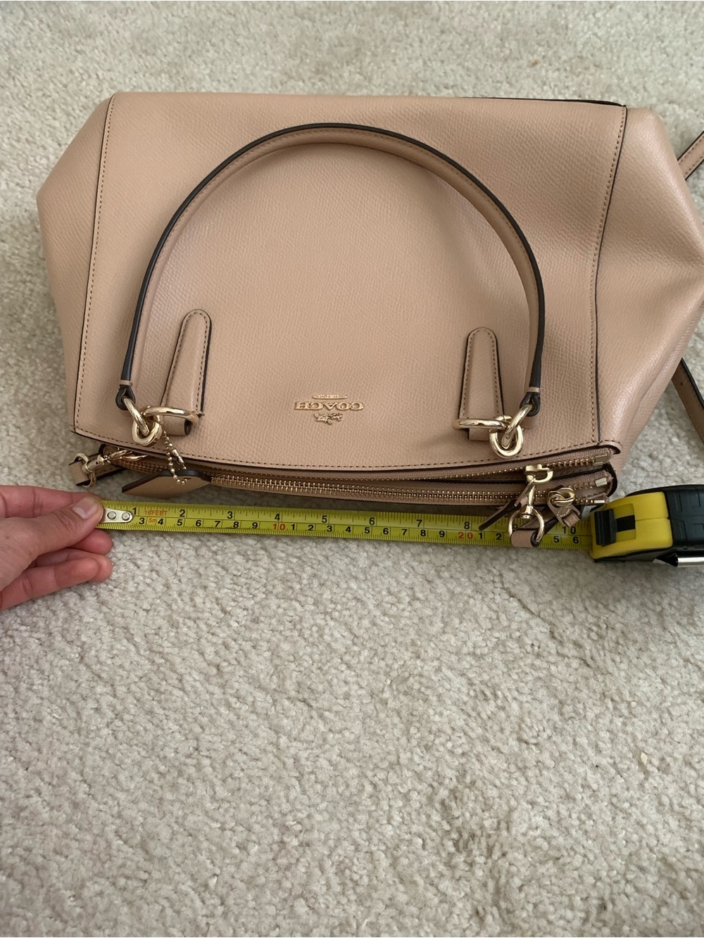 Coach Blush Pink Leather Satchel with Gold Hardware - Picture 13 of 13